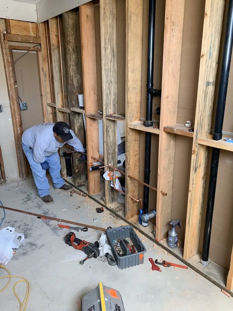 Commercial rough-in plumbing for Water Heater Replacement in Shasta Lake